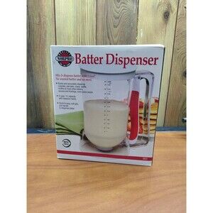 Norpro 1013 Pancake Cookie Batter Dispenser Clear/Red 4 cup